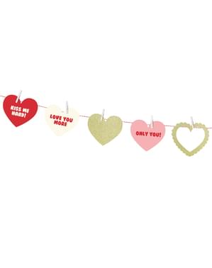 Karangan hati terbuat dari kertas dengan pola bervariasi - Sweet Love Collection