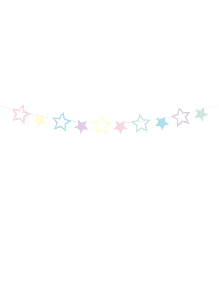 Garland bintang multicolor yang terbuat dari kertas - Unicorn Collection