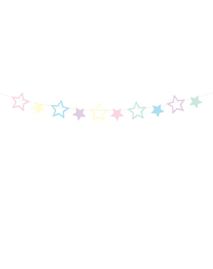 Guirlande étoiles multicolores en papier - Unicorn Collection