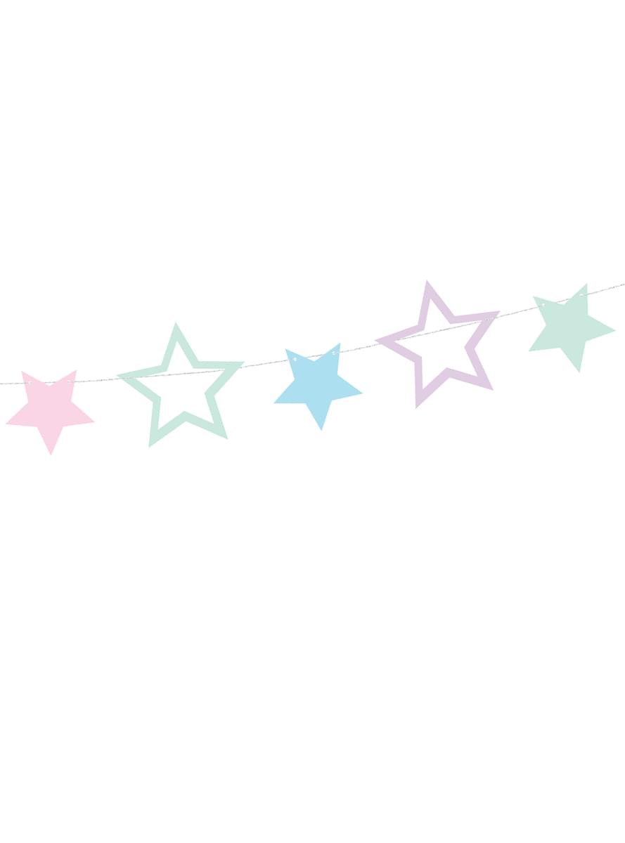 Grinalda de papel de estrelas multicolor - Unicorn Collection