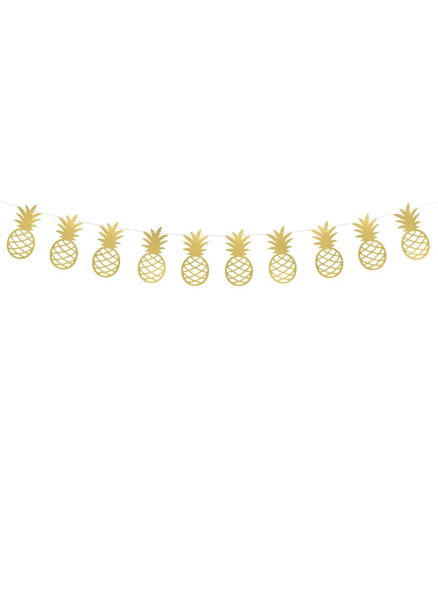 Guirlande ananas dorés en papier - Aloha Collection