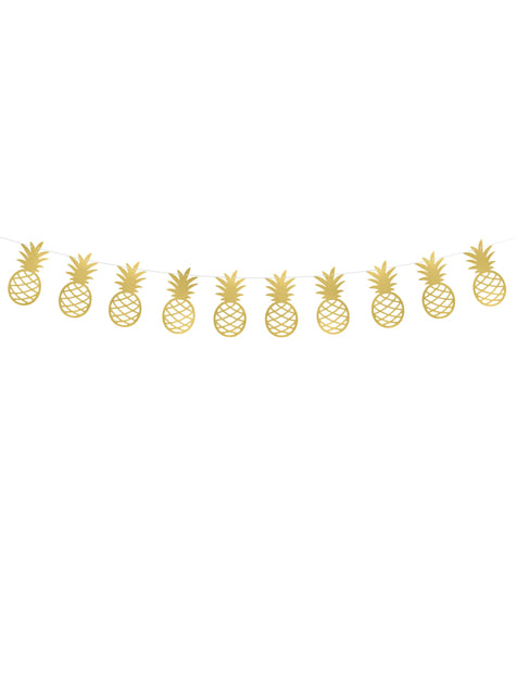 Papierowa girlanda złote ananasy - Aloha Collection