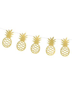 Grinalda de papel de ananases dourados - Aloha Collection