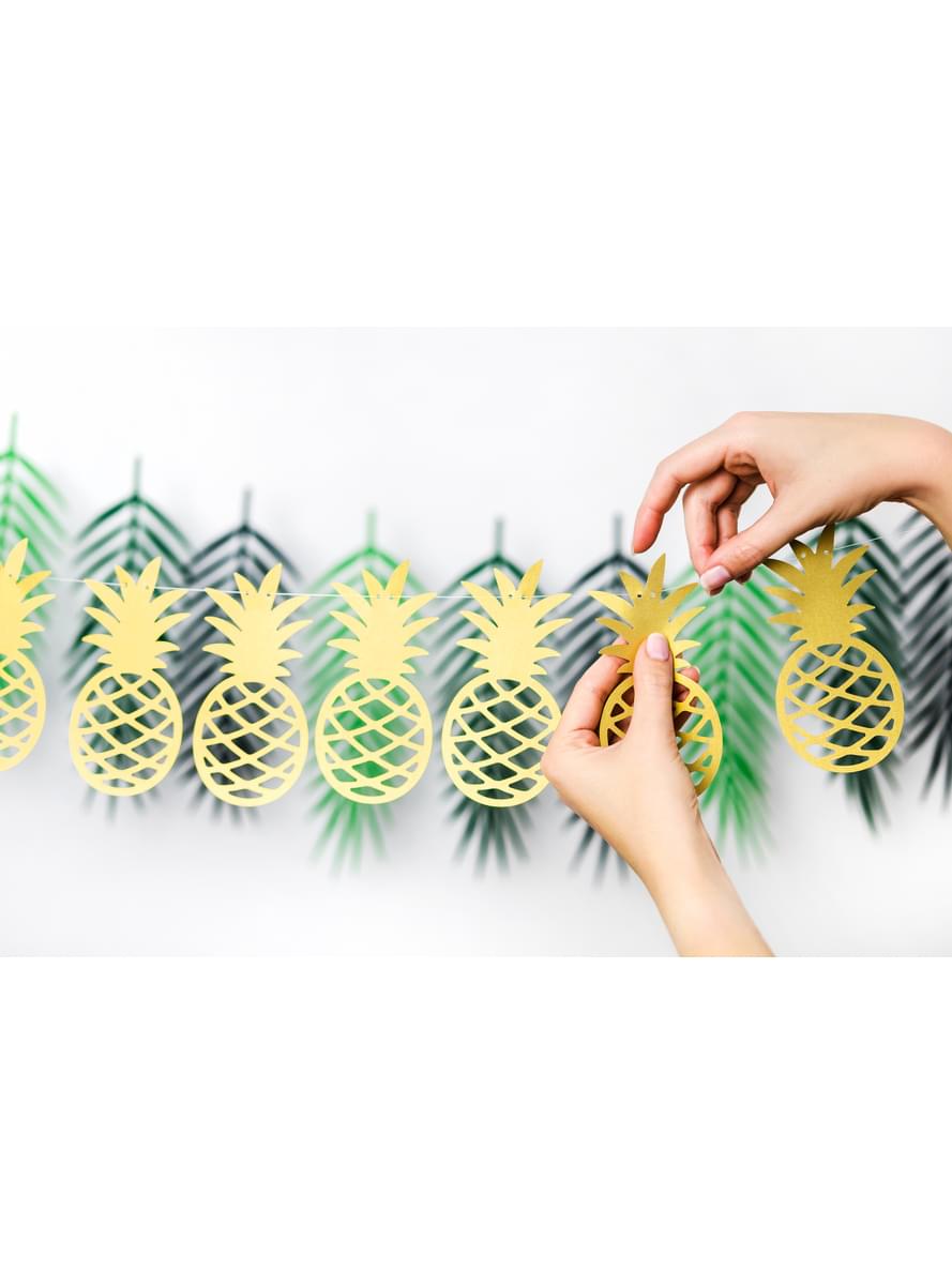 Guirnalda de piñas doradas de papel - Aloha Collection