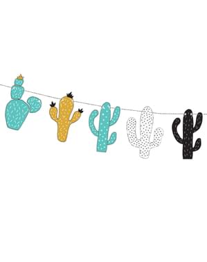 Guirnalda de cactus multicolor de papel - Dinosaur Party