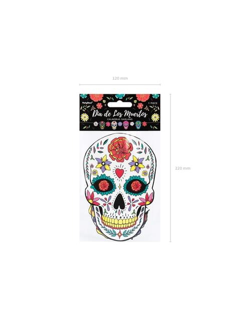 Girlanda s duhovými lebkami a květinami - Day of the Dead