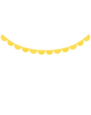 अर्धवृत्त की माला पीले रंग के कसैले पीले रंग से 20 सेमी