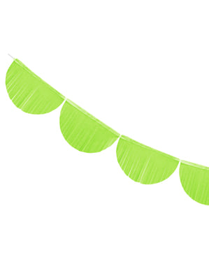 Guirlande demi-cercles verte clair à franges de 20 cm