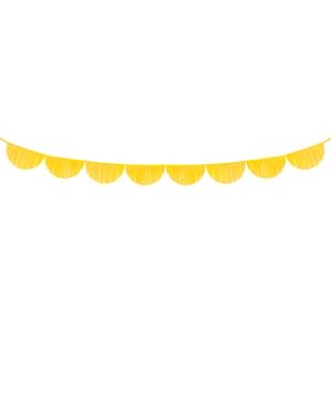 Semicircles garland with tassels in yellow