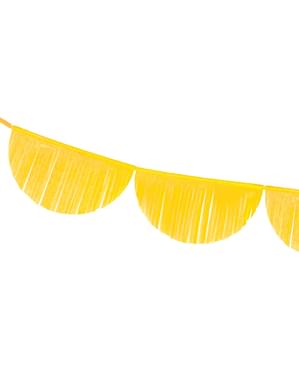 Guirlande demi-cercles jaune à franges
