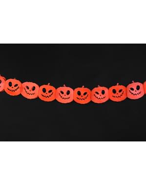 Guirlande citrouilles oranges en papier - Halloween