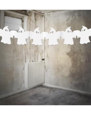Guirlande fantômes blancs en papier - Halloween