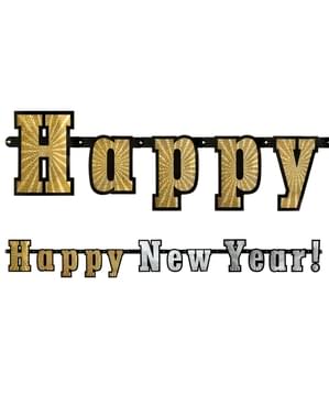"Mutlu yıllar" kağıttan yapılmış garland - yeni yıl & karnaval