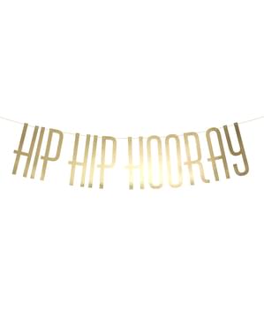 Altın "Hip Hip Yaşasın" çelenk