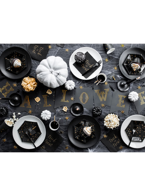 "Halloween" Banner, Black & Gold - Zbirka Trick or Treat
