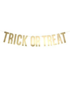 Altın "Trick Or Treat" çelenk - Trick Or Treat