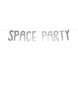 Gümüş "Space Party" çelenk - Uzay Partisi