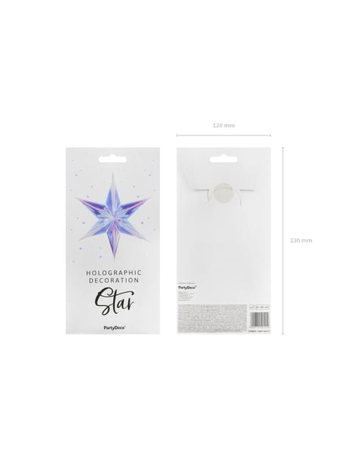 Stella da appendere iridescente di 40 cm - Iridiscent