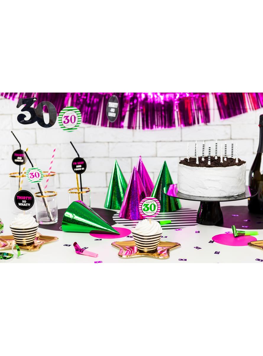 6 sans-gênes holographiques variés - Colorful & holographic birthday
