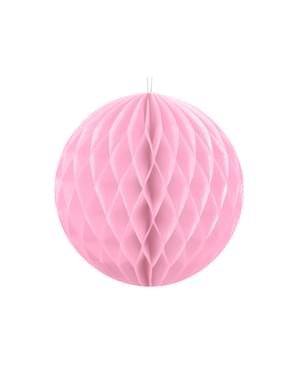 Boule rose pastel de 10 cm en nid d'abeille