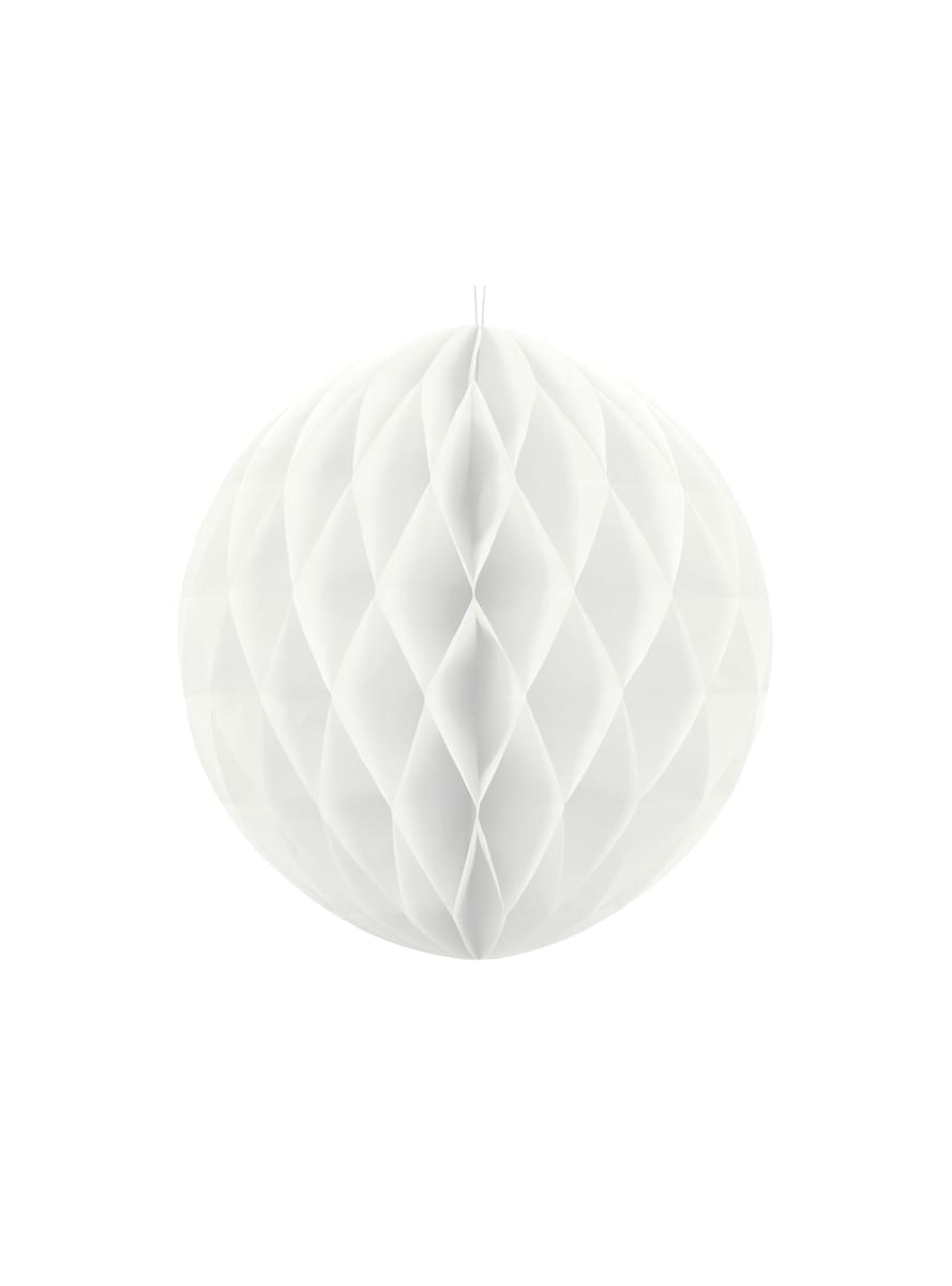 Esfera favo de mel branca de 20 cm