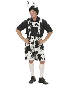 Mens Cow Lederhosen Costume