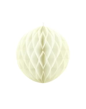 Boule beige de 20 cm en nid d'abeille