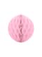 Honeycomb paper sphere in pastel pink measuring 20 cm