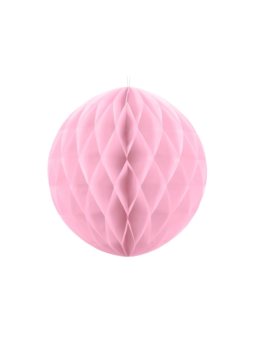 Dekoracja papierowa kula honeycomb pastelowy róż 40cm