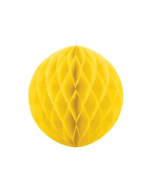 हनीकॉम्ब पेपर पीले रंग के 40 सेमी मापने वाले गोले में होता है