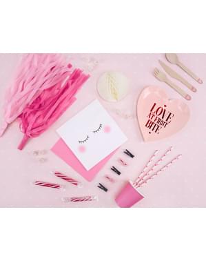 Set 10 Pasak Kayu Dekoratif, Pink - 3,5cm
