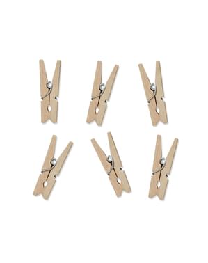 Set 10 Pasak Kayu Dekoratif, 3,5cm