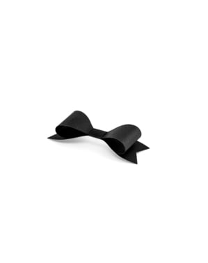 6'lı Siyah Fiyonklu Süs Seti, 5.5 cm - Şekerli