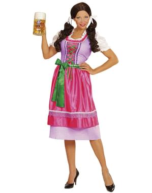 Drindl roze-groen Kostuum voor vrouw
