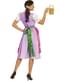Costume con dirndl rosa-verde donna