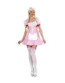 Costume rosa da incantevole little miss Muffet donna taglia grande