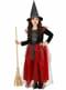 Costume da strega nera e rossa bambina
