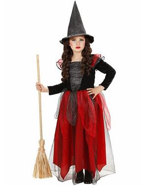 Witch of darkness costume for a girl