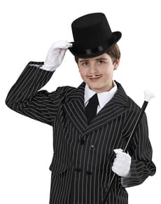 Cartola preta de feltro para menino