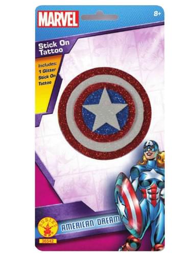 Tatuaje del Capitán América Marvel para niña