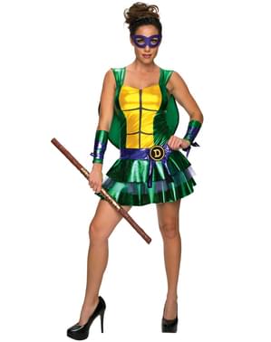 Moterų seksualus Donatello paauglių mutantas Ninja vėžlių kostiumas