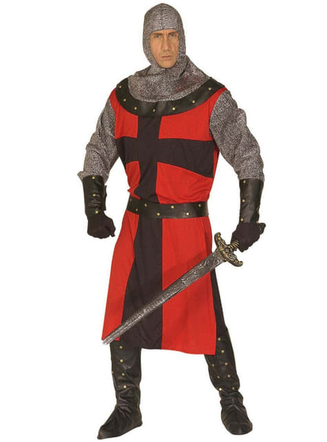 Mittelalterliches Ritter Kostüm für Herren große Größe