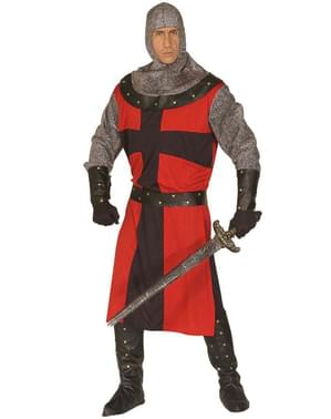 Middelaldersk Ridder plus size kostyme til Menn