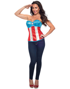 Corsé Capitán América con lentejuelas Marvel para mujer