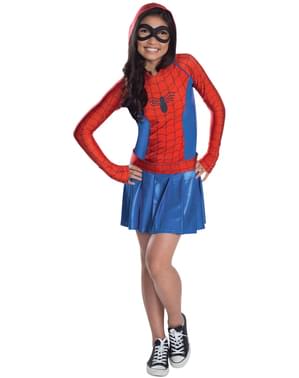 Kostum gaun Spidergirl untuk seorang gadis