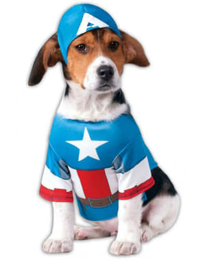 Disfraz de Capitán América para perro