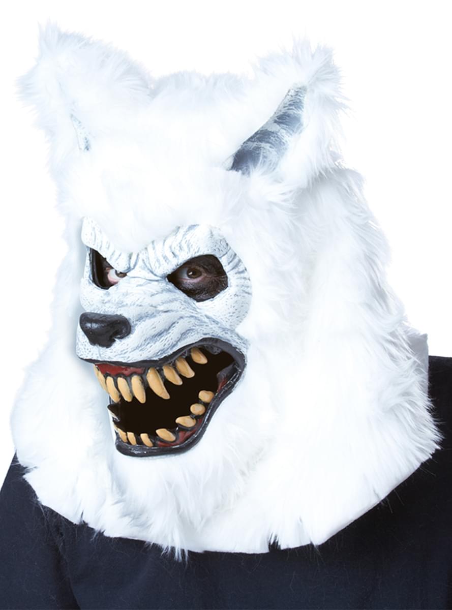 Masque loupgarou blanc animotion adulte pour déguisement Funidelia