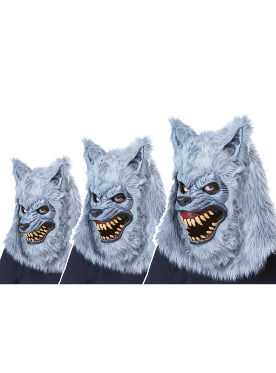 Masque loup-garou gris ani-motion adulte