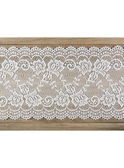 Dekoracyjna biała koronka na stół 15cm