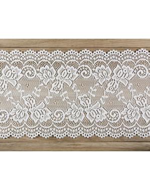 Dekorativní bílá krajka na stůl 15 cm